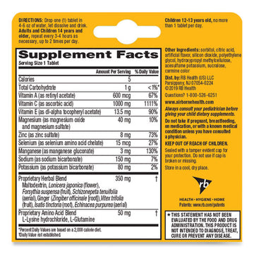 Airborne® Immune Support Effervescent Tablet, Pink Grapefruit, 10 Count freeshipping - TVN Wholesale